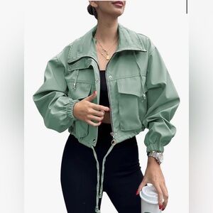 Women’s spring ,Cropped Windbreaker Jacket, ( choose your color and size) s-xxl